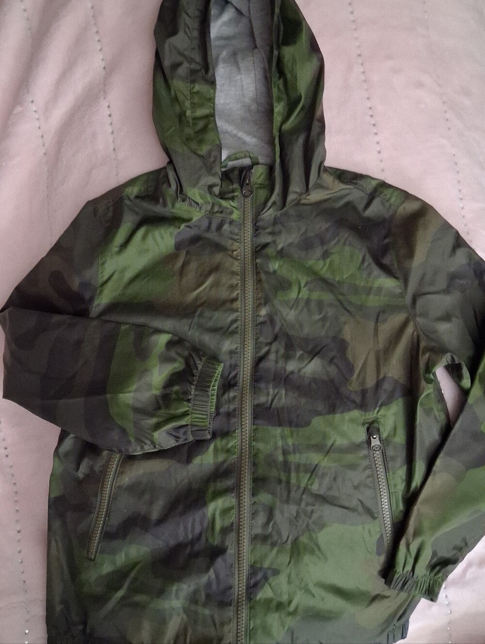 Gap Kids Kids' Camo Hooded Windbreaker Jacket - Green